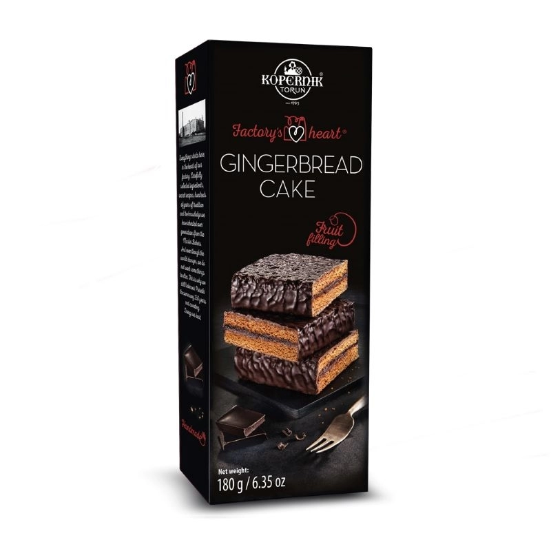 Turta dulce Cu Crema de Portocale Invelita In Ciocolata Neagra Kopernik 180g 0